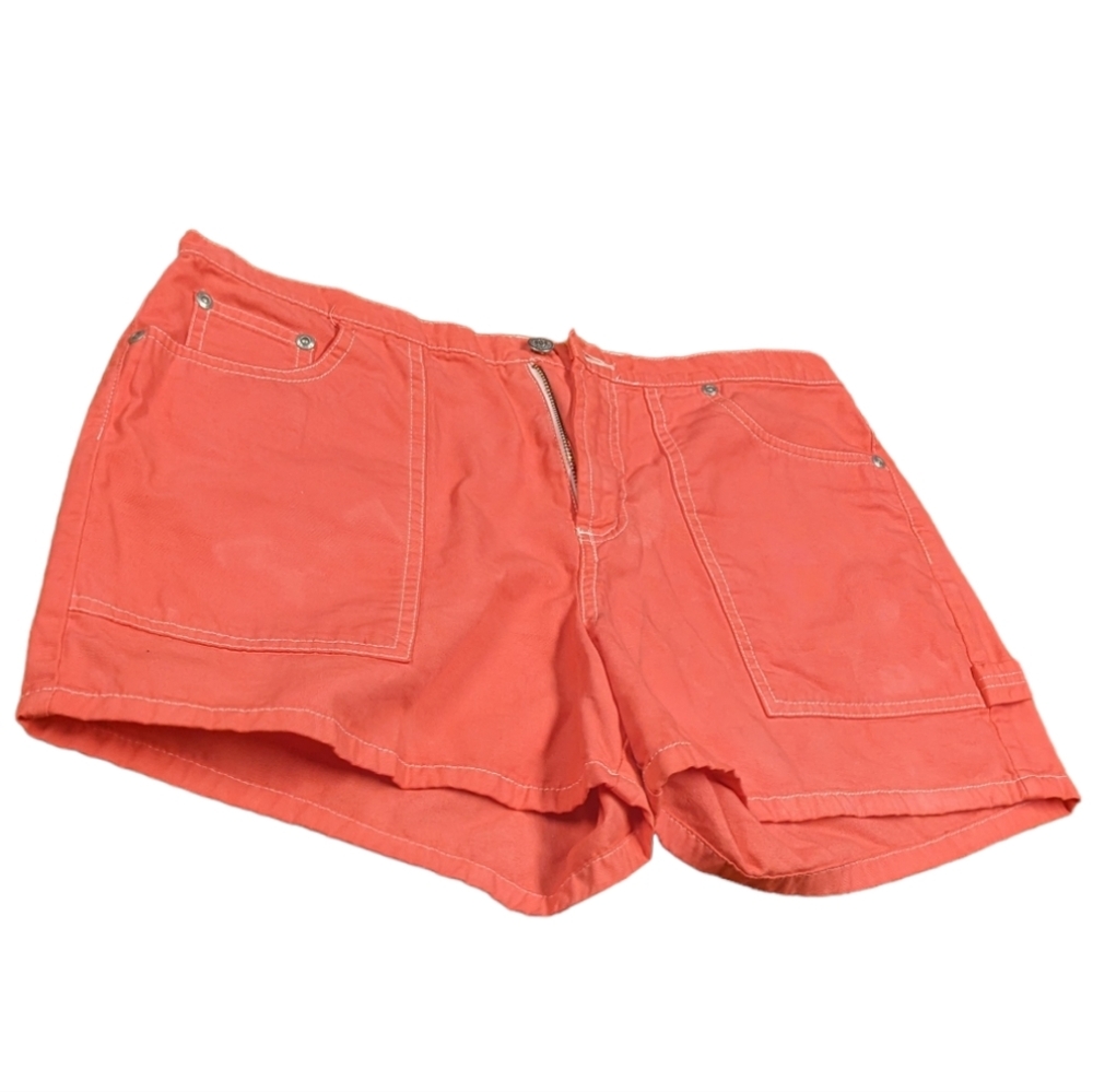 Dark Salmon Pink Canyon River Blues Women's Casual Utility Shorts Size 12 Large